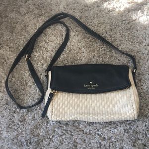 Kate Spade Straw and Black Crossbody